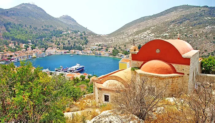 Hike to the Monastery of Agios Georgios tou Vounou in Kastellorizo island.