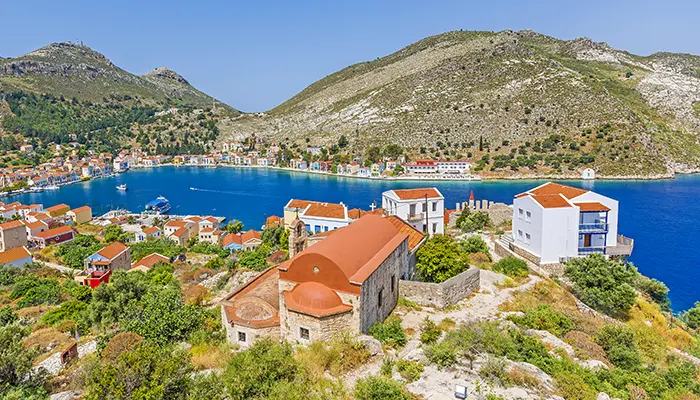 Monastery of Agios Georgios tou Vounou in Kastellorizo island.