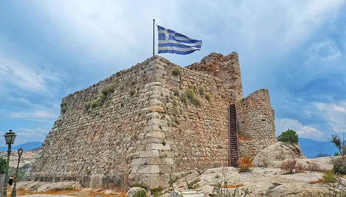 Climb to the Castle of the Knights in Kastellorizo island.