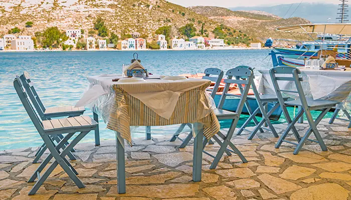 Enjoy Fresh Seafood by the Sea of Kastellorizo island.