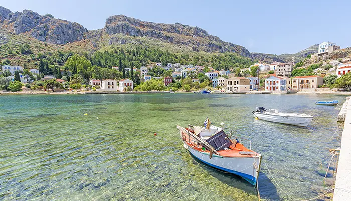 Mandraki Bay in Kastellorizo island.