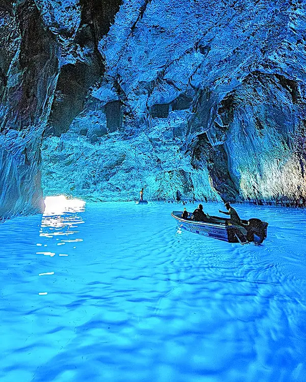 Blue Cave in Kastellorizo island.