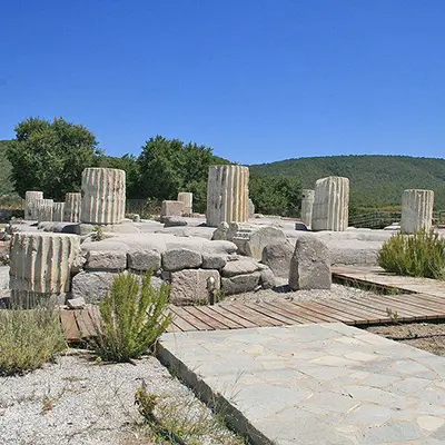 Temple of Messon in Lesvos island.