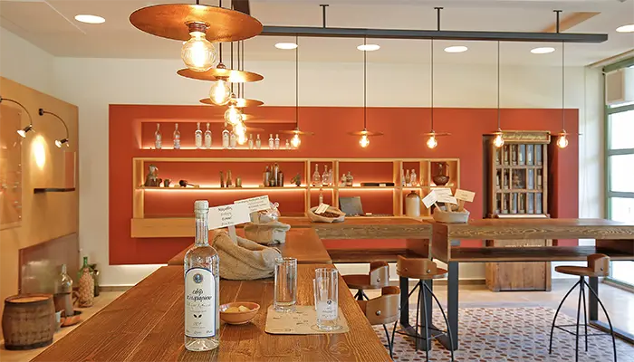 Taste Ouzo in Plomari in Lesvos island.