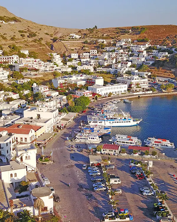Chora (Hora) Village in Patmos island.