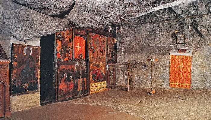 Cave of the Apocalypse in Patmos island.