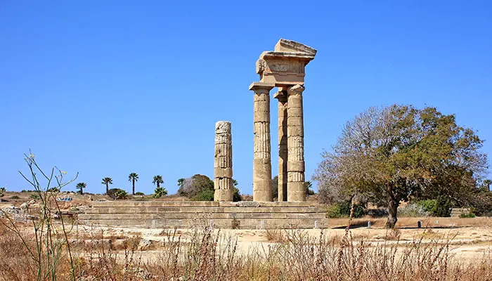 Sanctuary of Apollo Erethimios in Rhodes island.