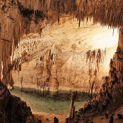 Saint George Stalactite Cave in Rhodes island.