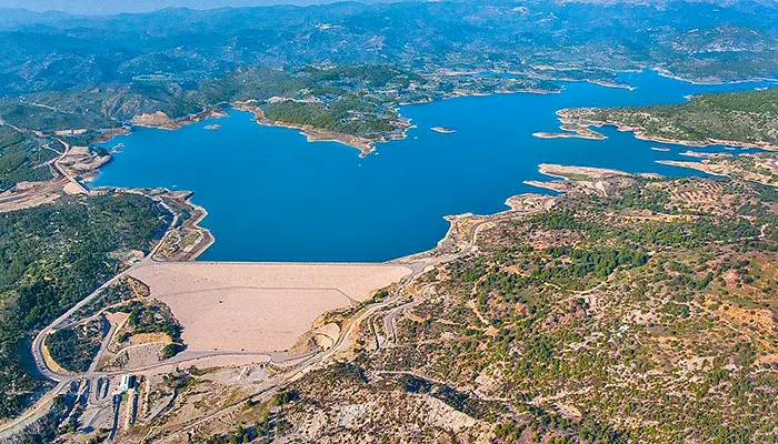 Gadoura Dam in Rhodes island.