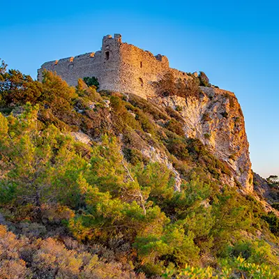 Castle of Kritinia in Rhodes island.