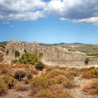 Medieval Castle of Lardos in Rhodes island.