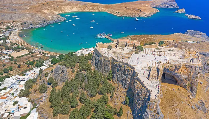 Visit The Acropolis of Lindos in Rhodes island.