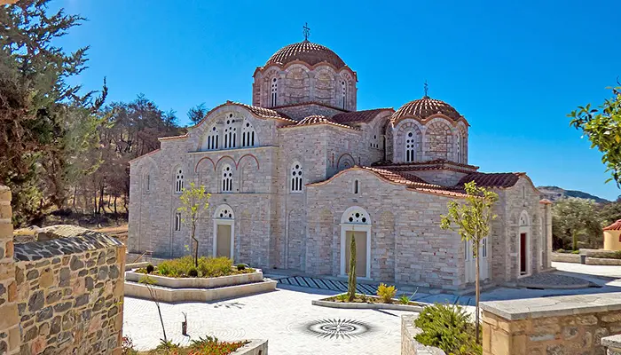 Monastery of Panagia Ipseni in Rhodes island.