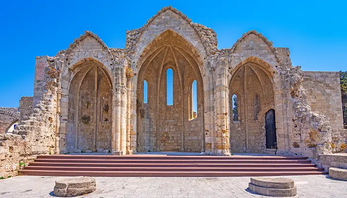 Panagia tou Bourgou in Rhodes island.