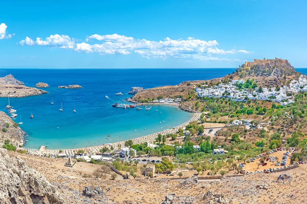 Rhodes island, the island of Colossus.