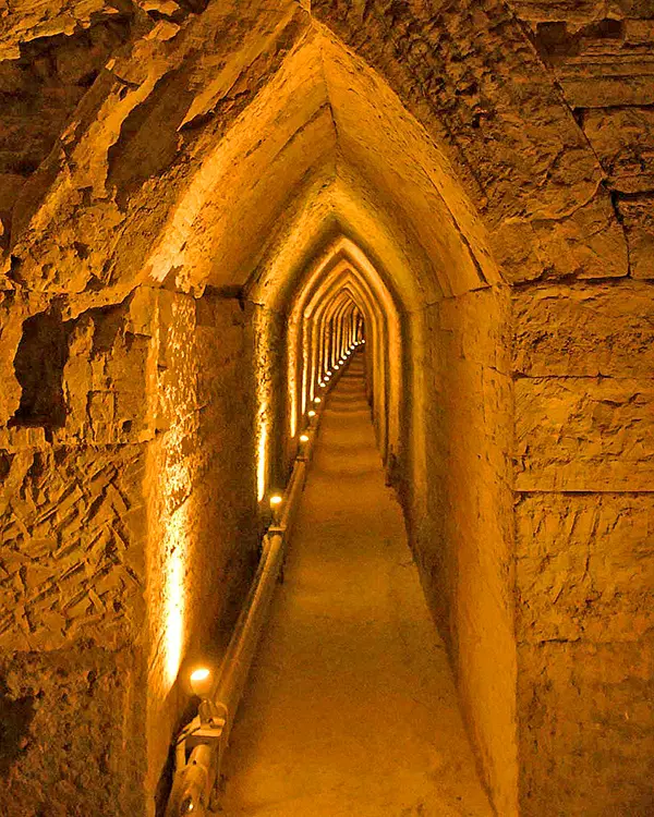 Tunnel of Eupalinus in Samos island.