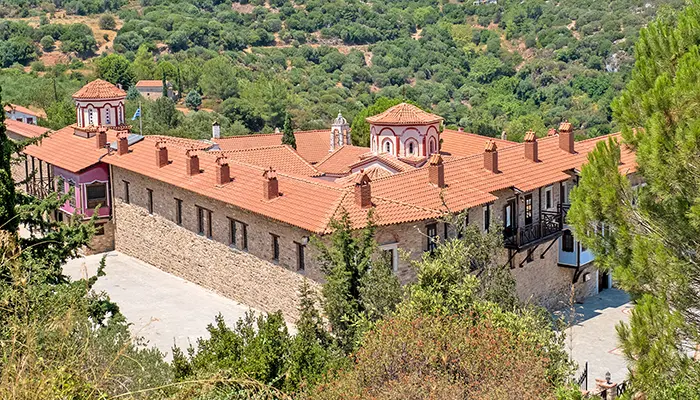 Megali Panagia Monastery in Samos island.