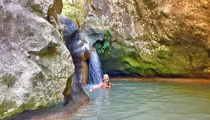 Potami Waterfalls in Samos island.