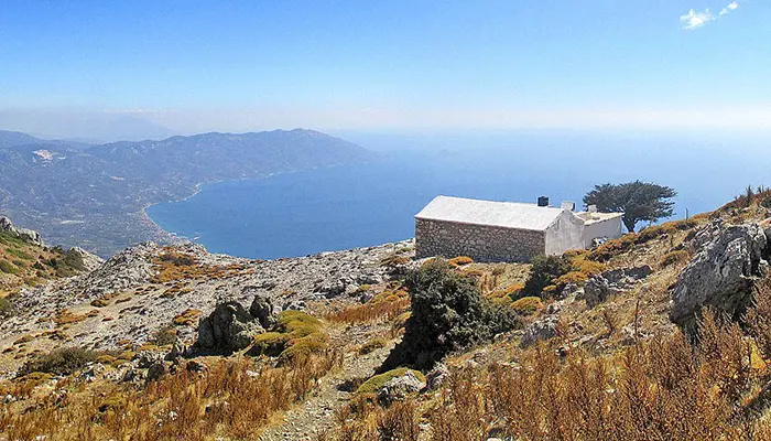 Monastery of Prophet Elias in Samos island.