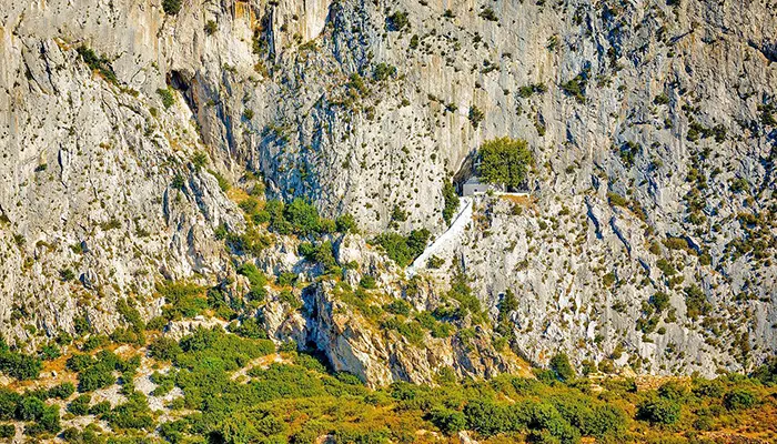 Cave of Pythagoras in Samos island.